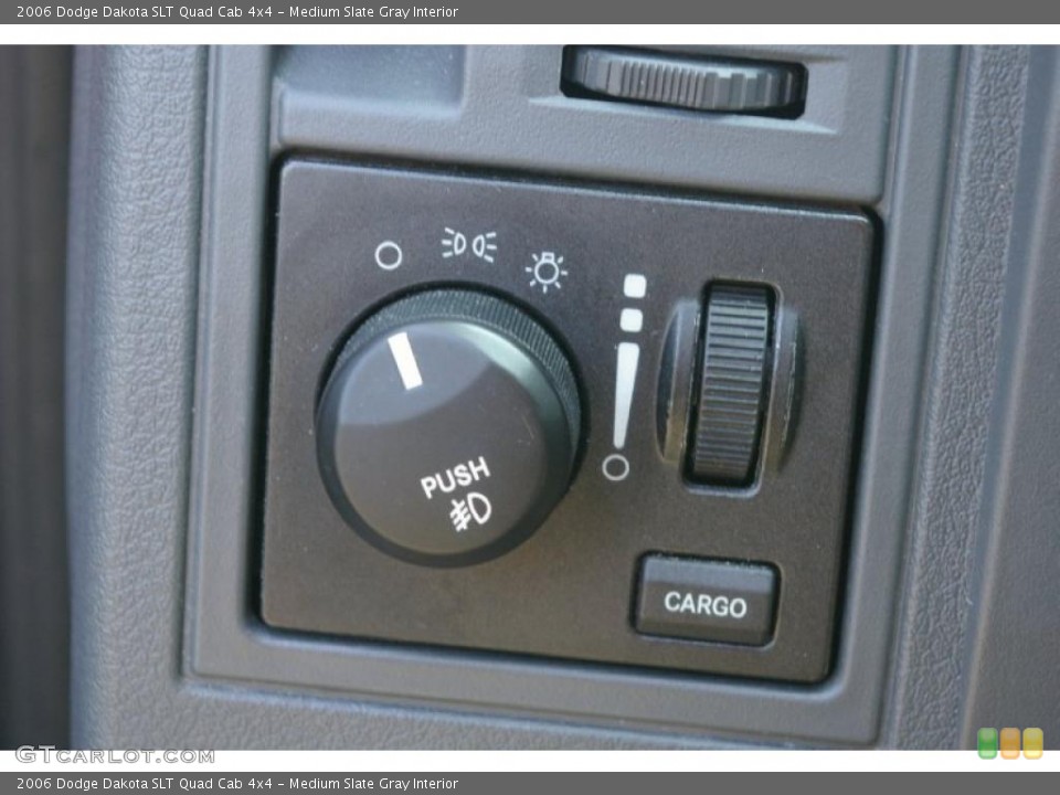 Medium Slate Gray Interior Controls for the 2006 Dodge Dakota SLT Quad Cab 4x4 #52736448