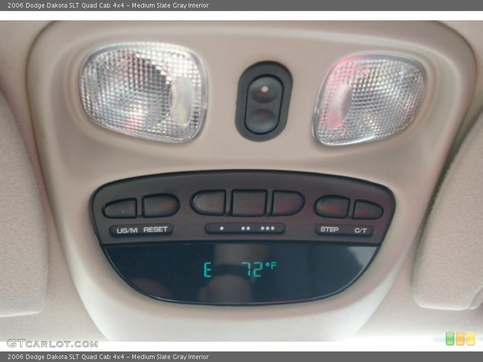 Medium Slate Gray Interior Controls for the 2006 Dodge Dakota SLT Quad Cab 4x4 #52736468