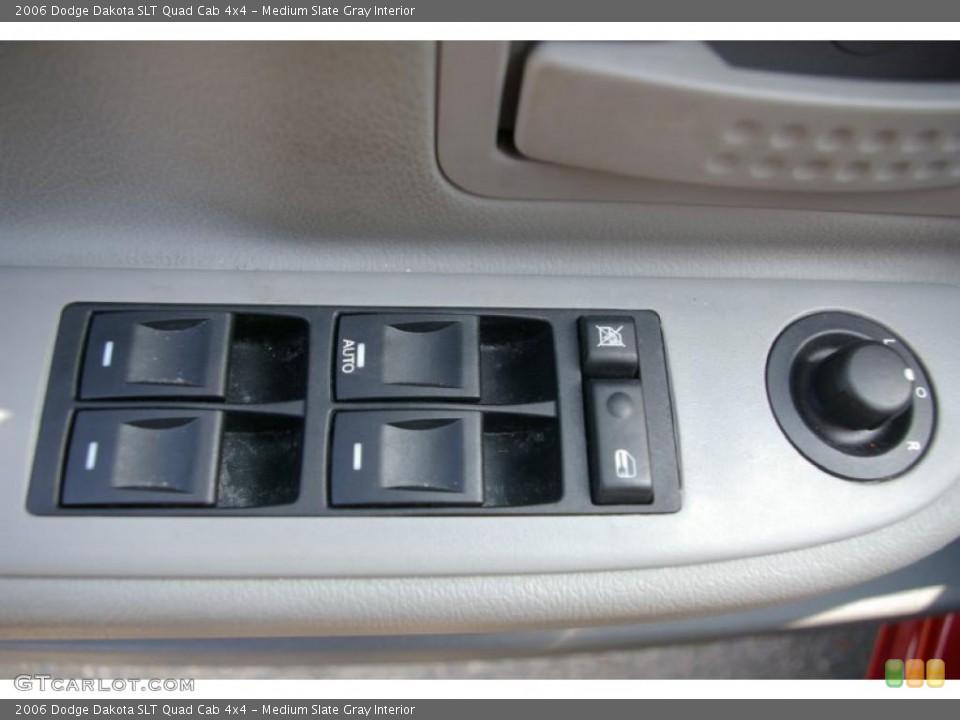 Medium Slate Gray Interior Controls for the 2006 Dodge Dakota SLT Quad Cab 4x4 #52736492
