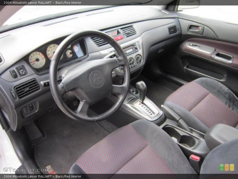 Black/Red 2004 Mitsubishi Lancer Interiors