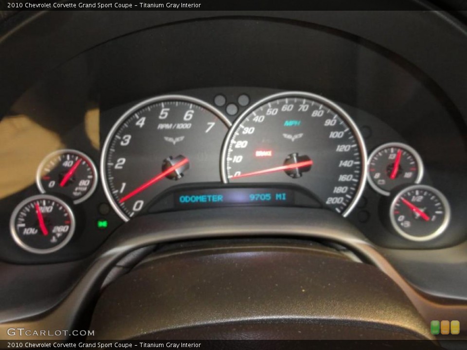 Titanium Gray Interior Gauges for the 2010 Chevrolet Corvette Grand Sport Coupe #52739776