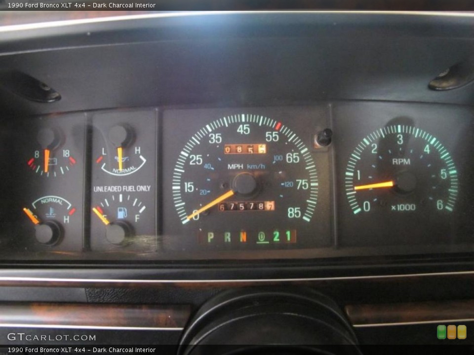 Dark Charcoal Interior Gauges for the 1990 Ford Bronco XLT 4x4 #52740448