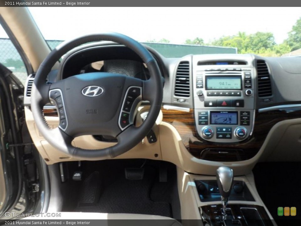 Beige Interior Dashboard for the 2011 Hyundai Santa Fe Limited #52745916