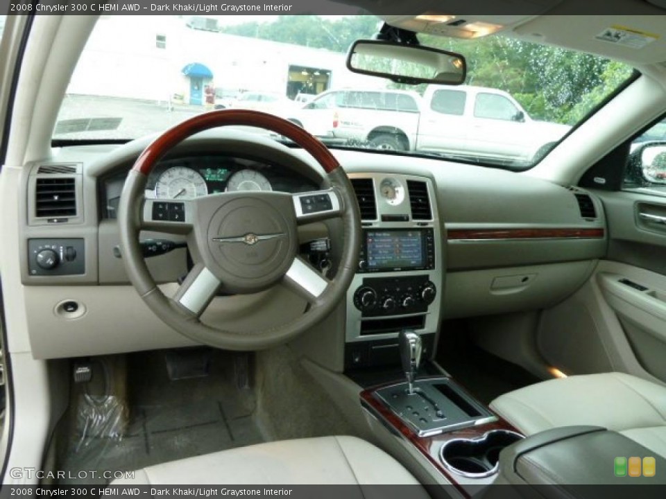 Dark Khaki/Light Graystone Interior Dashboard for the 2008 Chrysler 300 C HEMI AWD #52747276
