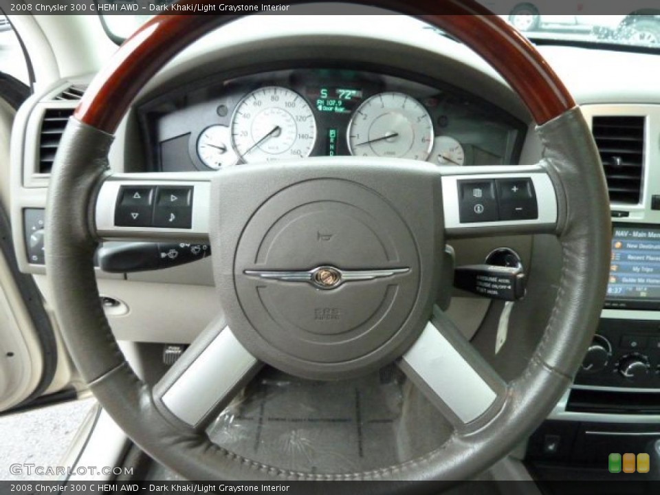 Dark Khaki/Light Graystone Interior Steering Wheel for the 2008 Chrysler 300 C HEMI AWD #52747324