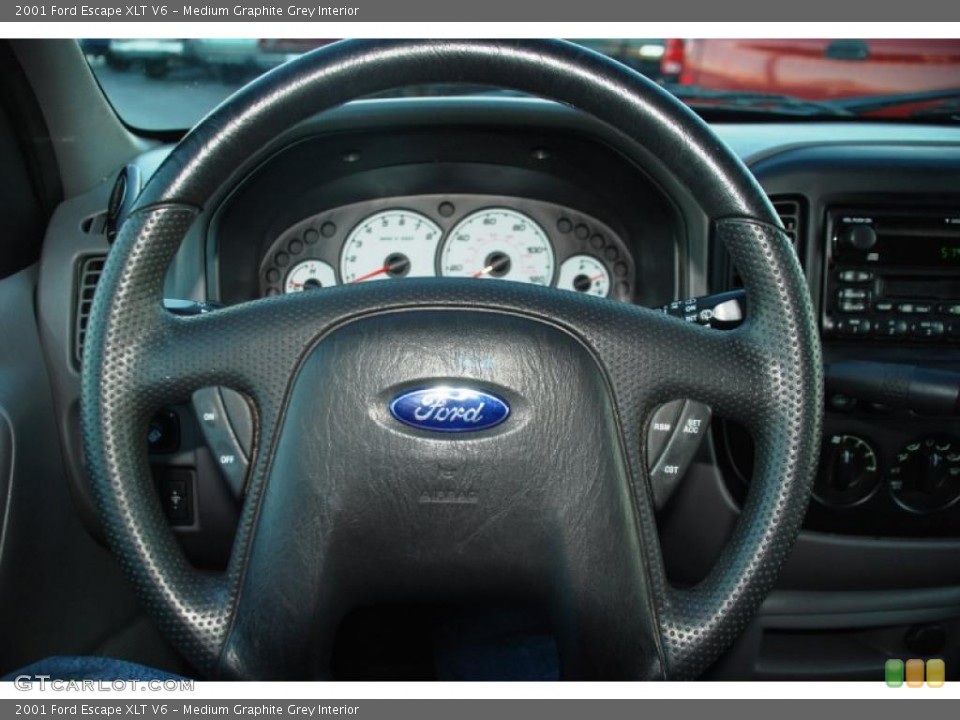 Medium Graphite Grey Interior Steering Wheel for the 2001 Ford Escape XLT V6 #52748112