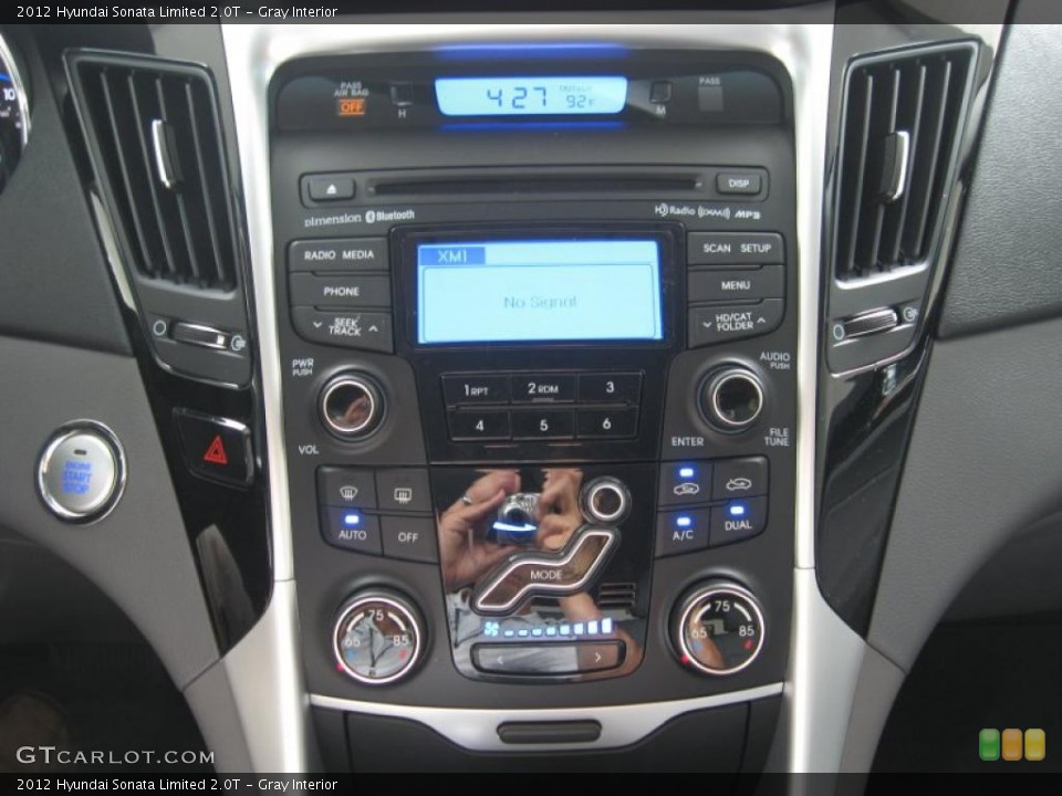 Gray Interior Controls for the 2012 Hyundai Sonata Limited 2.0T #52749176