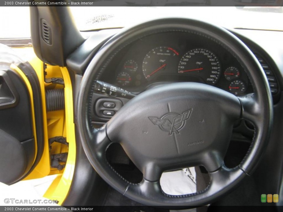 Black Interior Steering Wheel for the 2003 Chevrolet Corvette Convertible #52751448