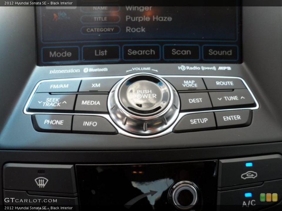 Black Interior Controls for the 2012 Hyundai Sonata SE #52751536
