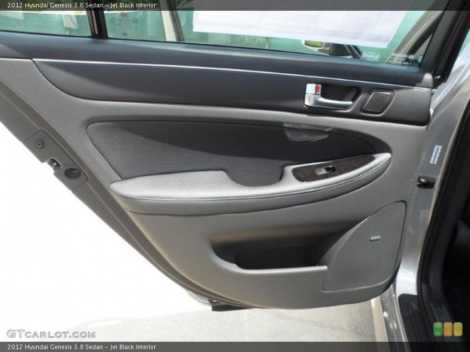 Jet Black Interior Door Panel for the 2012 Hyundai Genesis 3.8 Sedan #52752540
