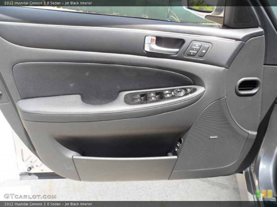 Jet Black Interior Door Panel for the 2012 Hyundai Genesis 3.8 Sedan #52752588