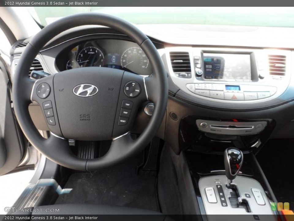 Jet Black Interior Dashboard for the 2012 Hyundai Genesis 3.8 Sedan #52752688