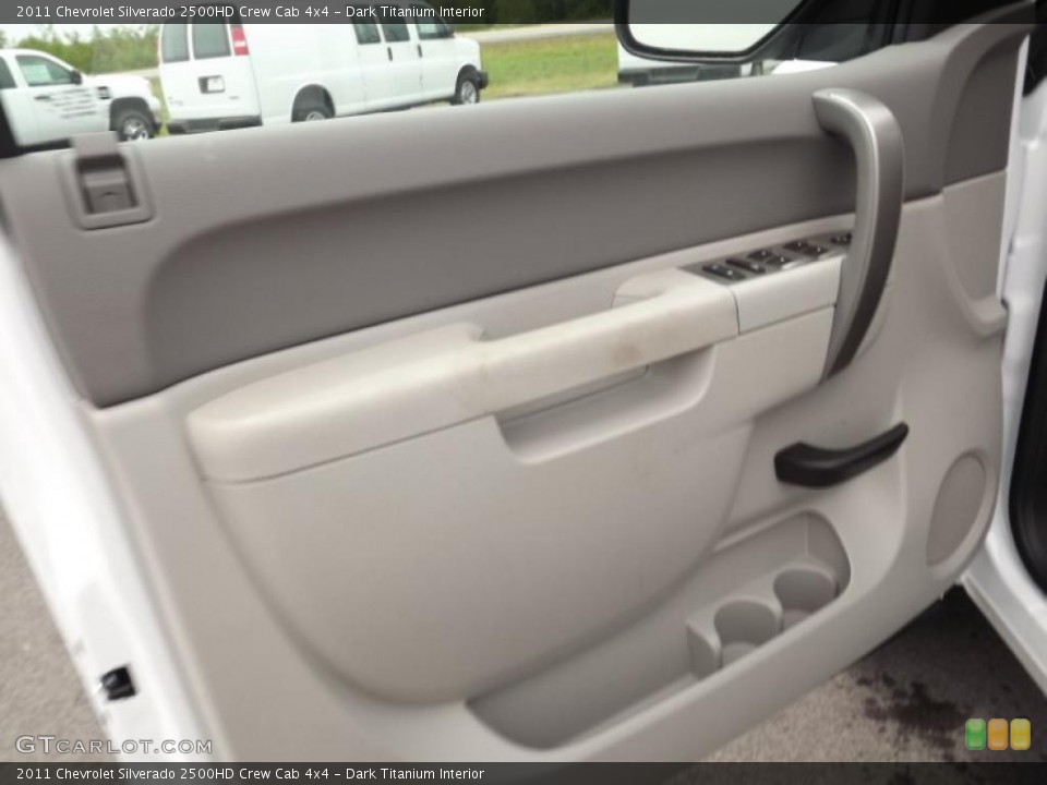 Dark Titanium Interior Door Panel for the 2011 Chevrolet Silverado 2500HD Crew Cab 4x4 #52753316