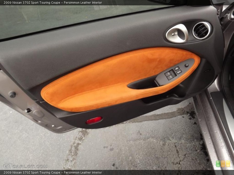 Persimmon Leather Interior Door Panel for the 2009 Nissan 370Z Sport Touring Coupe #52756068
