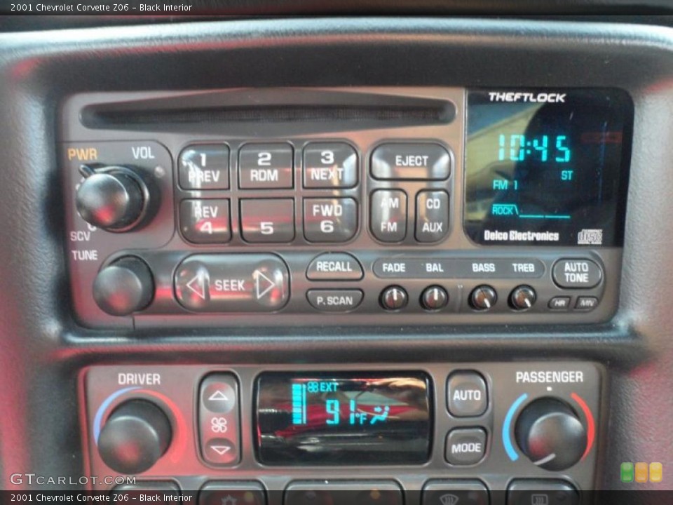 Black Interior Controls for the 2001 Chevrolet Corvette Z06 #52757824