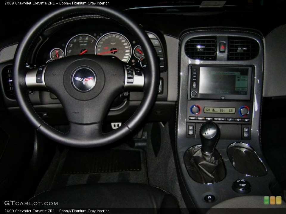 Ebony/Titanium Gray Interior Dashboard for the 2009 Chevrolet Corvette ZR1 #52760104