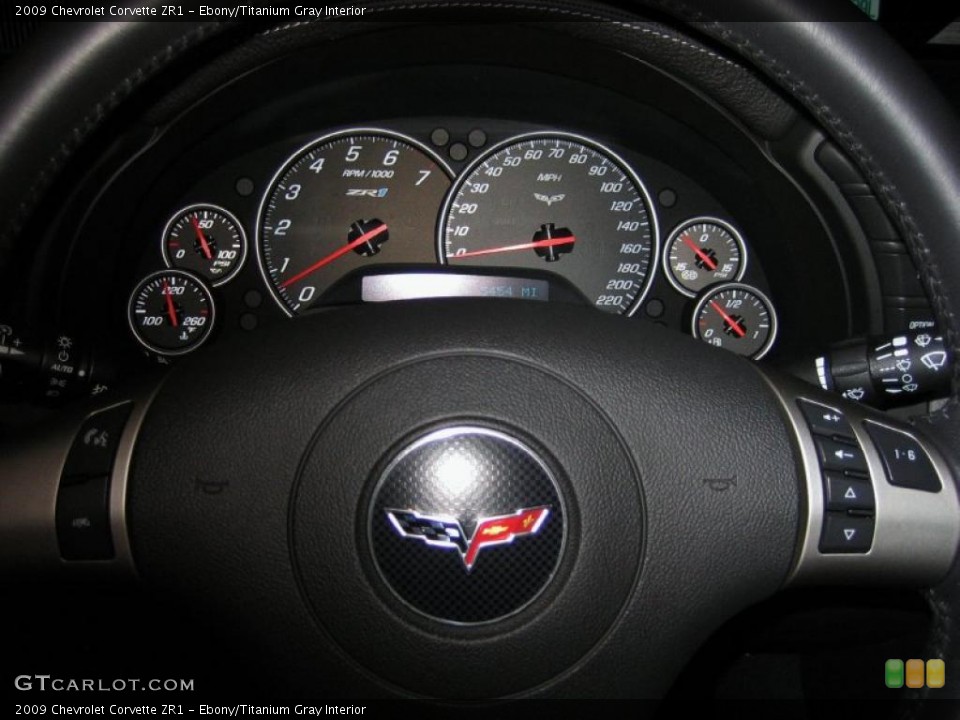 Ebony/Titanium Gray Interior Gauges for the 2009 Chevrolet Corvette ZR1 #52760188