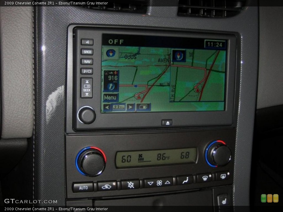 Ebony/Titanium Gray Interior Navigation for the 2009 Chevrolet Corvette ZR1 #52760204