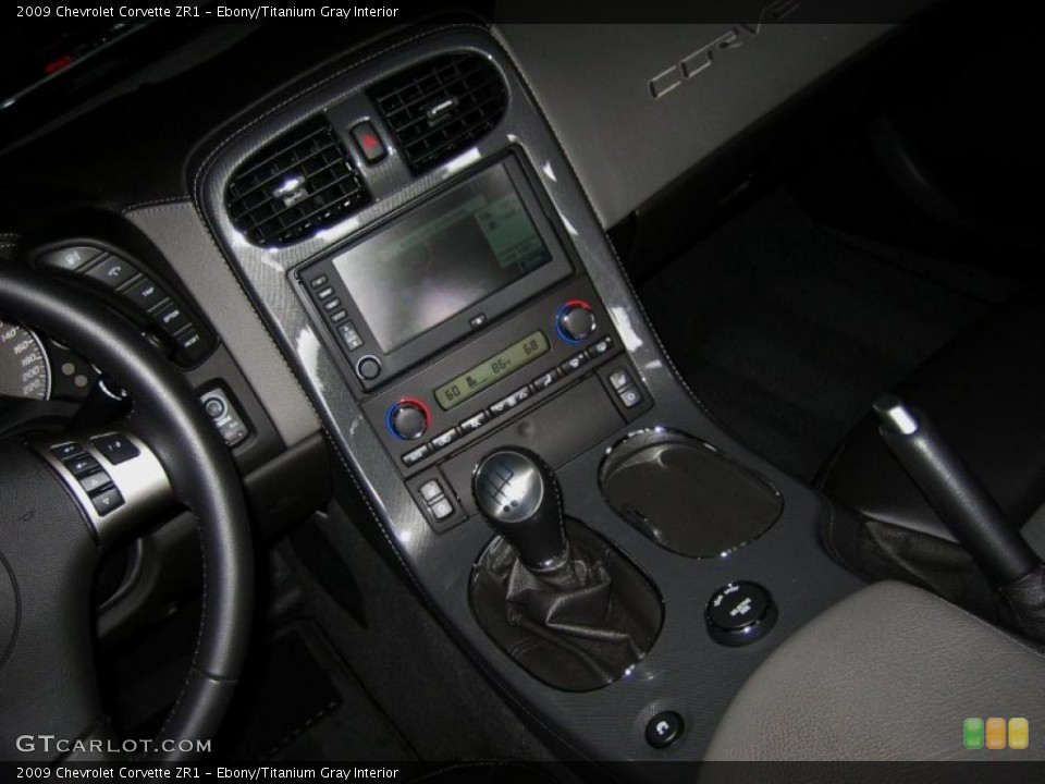 Ebony/Titanium Gray Interior Controls for the 2009 Chevrolet Corvette ZR1 #52760244