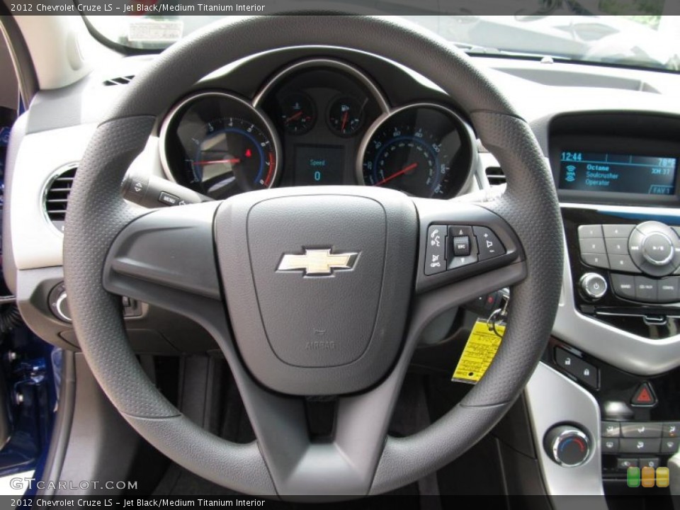 Jet Black/Medium Titanium Interior Steering Wheel for the 2012 Chevrolet Cruze LS #52762200
