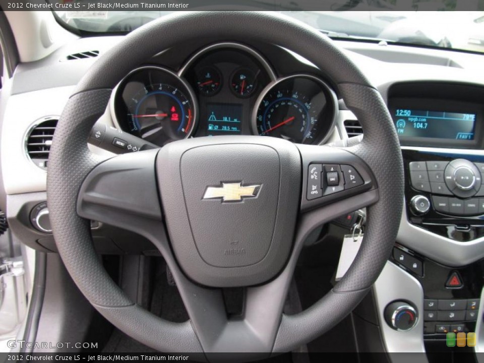 Jet Black/Medium Titanium Interior Steering Wheel for the 2012 Chevrolet Cruze LS #52762552