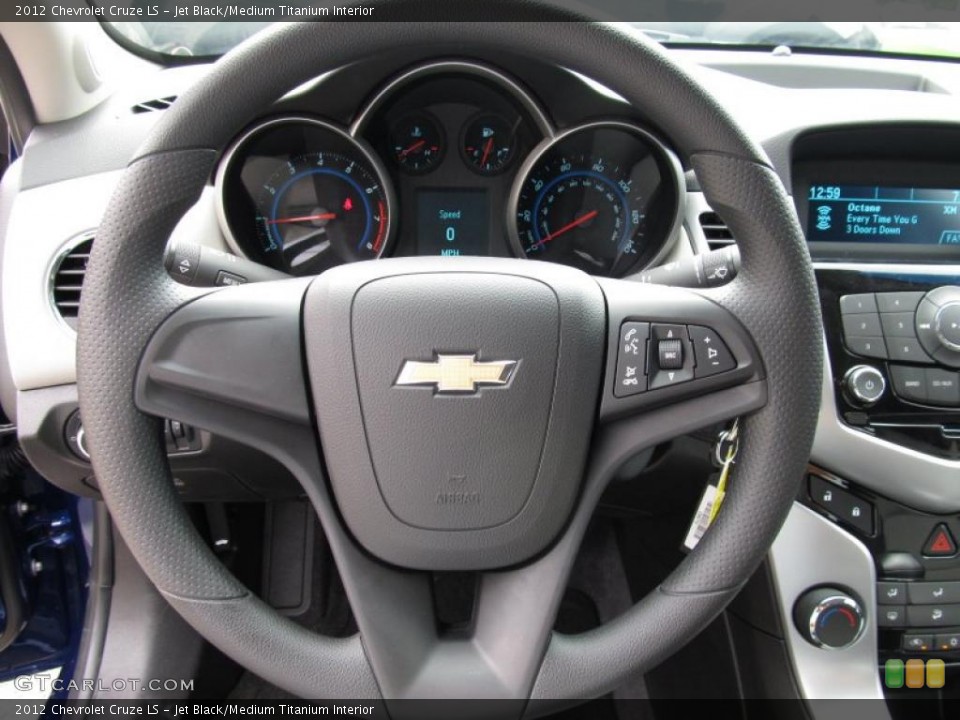 Jet Black/Medium Titanium Interior Steering Wheel for the 2012 Chevrolet Cruze LS #52762900