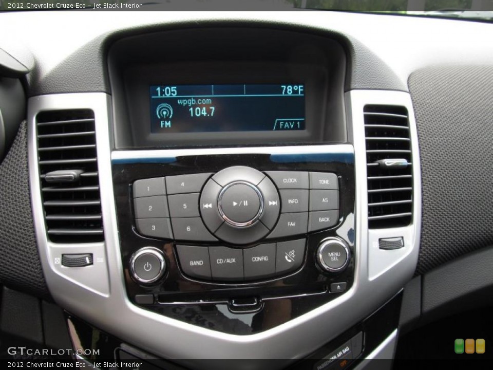 Jet Black Interior Controls for the 2012 Chevrolet Cruze Eco #52763252