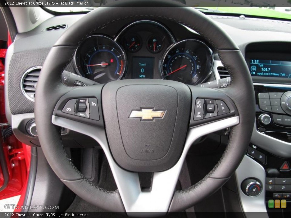 Jet Black Interior Steering Wheel for the 2012 Chevrolet Cruze LT/RS #52763724