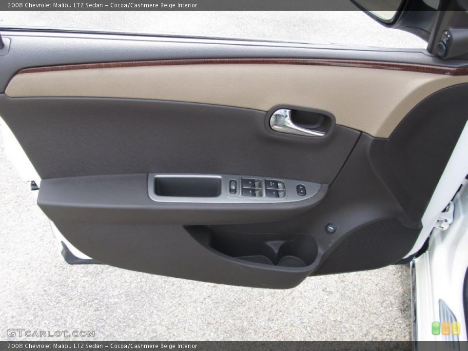 Cocoa/Cashmere Beige Interior Door Panel for the 2008 Chevrolet Malibu LTZ Sedan #52764132