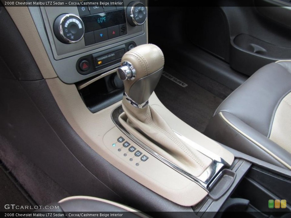 Cocoa/Cashmere Beige Interior Transmission for the 2008 Chevrolet Malibu LTZ Sedan #52764192