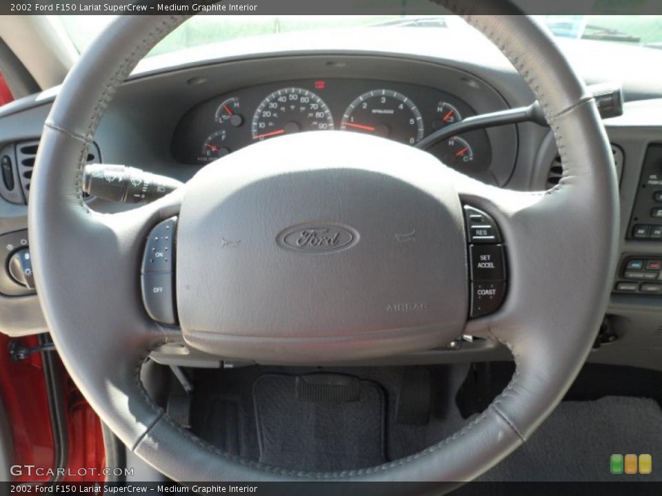 Medium Graphite Interior Steering Wheel for the 2002 Ford F150 Lariat SuperCrew #52767204