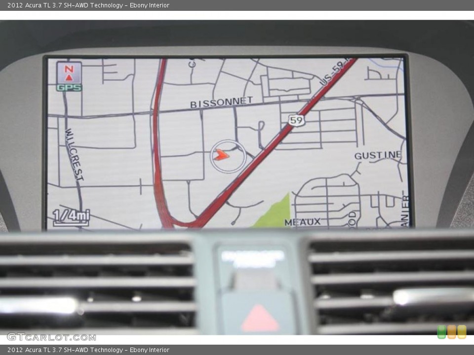Ebony Interior Navigation for the 2012 Acura TL 3.7 SH-AWD Technology #52769756