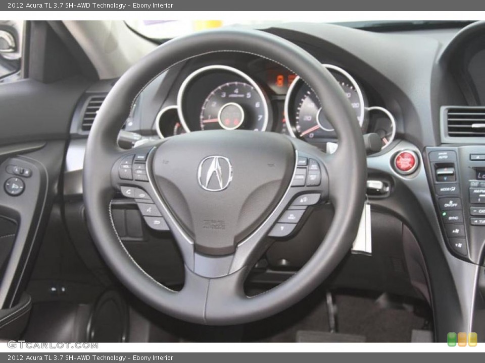 Ebony Interior Steering Wheel for the 2012 Acura TL 3.7 SH-AWD Technology #52769960