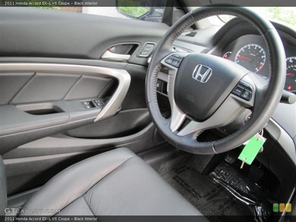 Black Interior Steering Wheel for the 2011 Honda Accord EX-L V6 Coupe #52773440