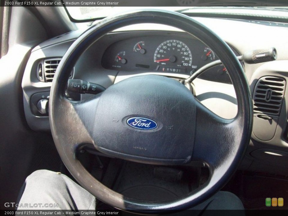 Medium Graphite Grey Interior Steering Wheel for the 2003 Ford F150 XL Regular Cab #52773672
