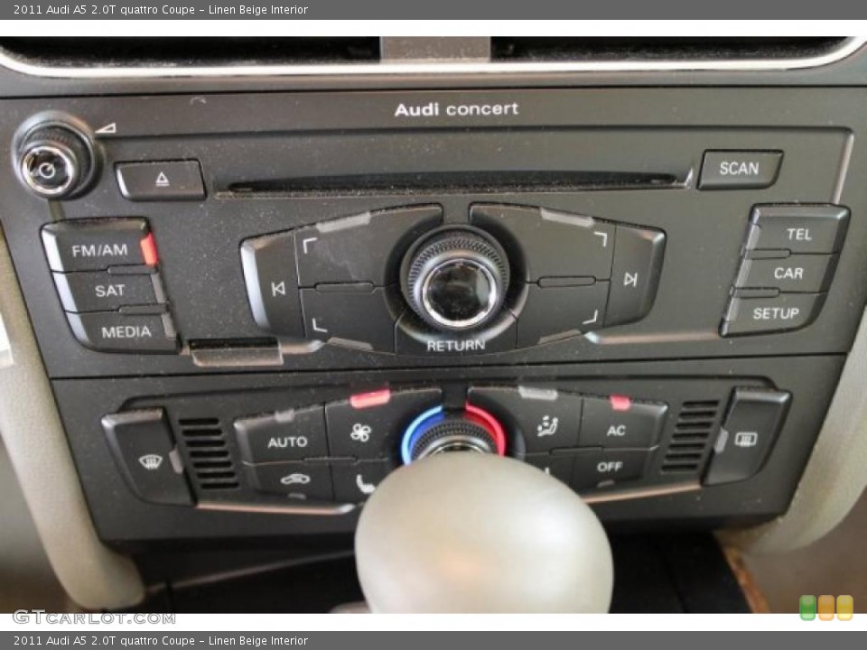 Linen Beige Interior Controls for the 2011 Audi A5 2.0T quattro Coupe #52774400