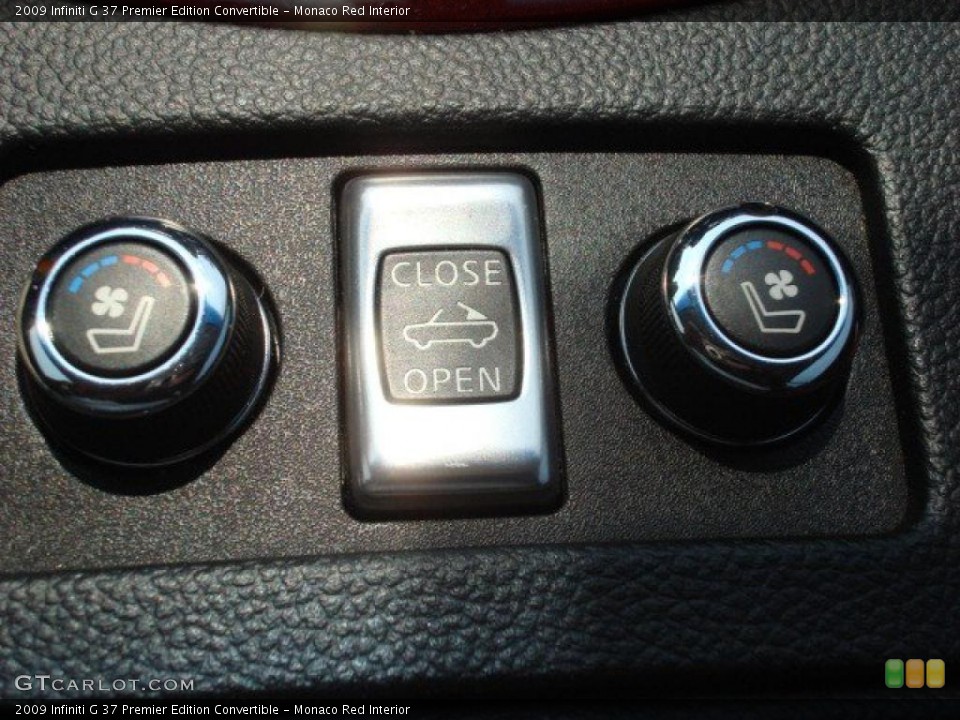 Monaco Red Interior Controls for the 2009 Infiniti G 37 Premier Edition Convertible #52775420