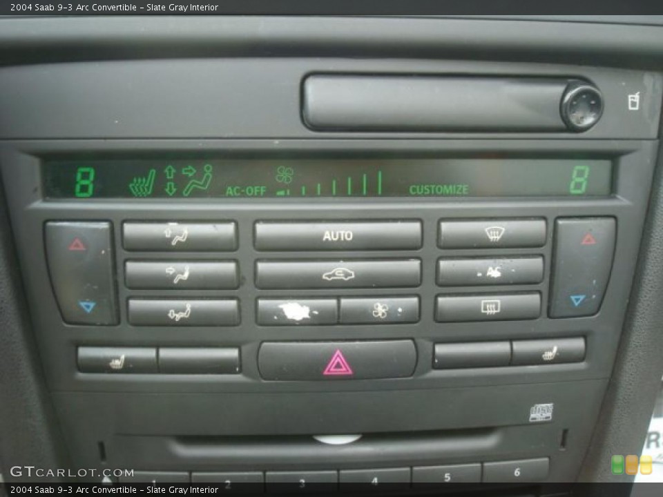 Slate Gray Interior Controls for the 2004 Saab 9-3 Arc Convertible #52778776