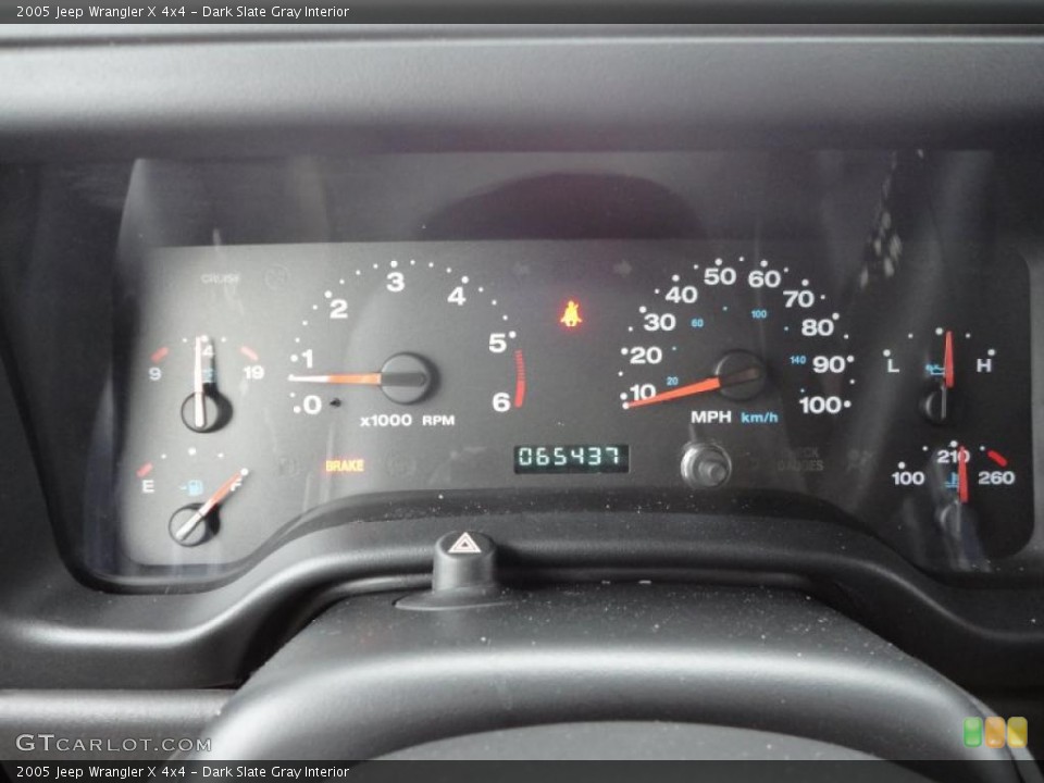 Dark Slate Gray Interior Gauges for the 2005 Jeep Wrangler X 4x4 #52783288