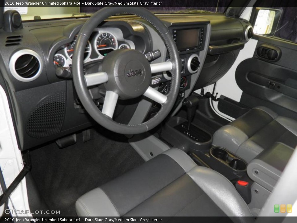 Dark Slate Gray/Medium Slate Gray Interior Photo for the 2010 Jeep Wrangler Unlimited Sahara 4x4 #52785412