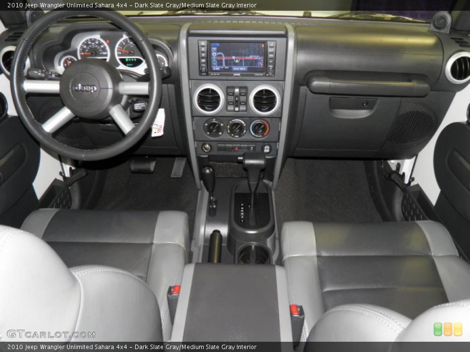 Dark Slate Gray/Medium Slate Gray Interior Dashboard for the 2010 Jeep Wrangler Unlimited Sahara 4x4 #52785524