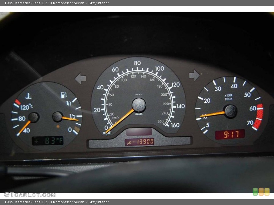 Grey Interior Gauges for the 1999 Mercedes-Benz C 230 Kompressor Sedan #52785620
