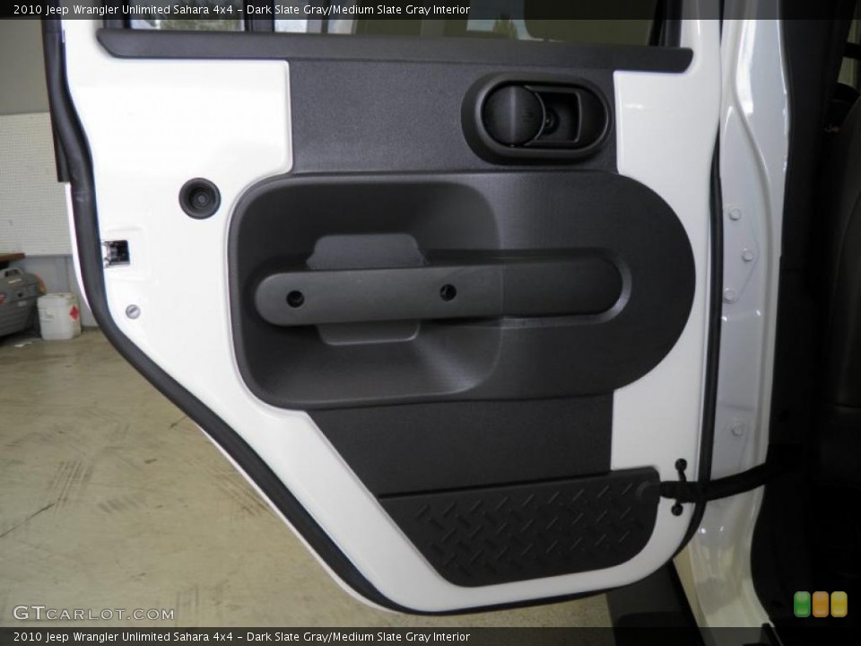 Dark Slate Gray/Medium Slate Gray Interior Door Panel for the 2010 Jeep Wrangler Unlimited Sahara 4x4 #52785648