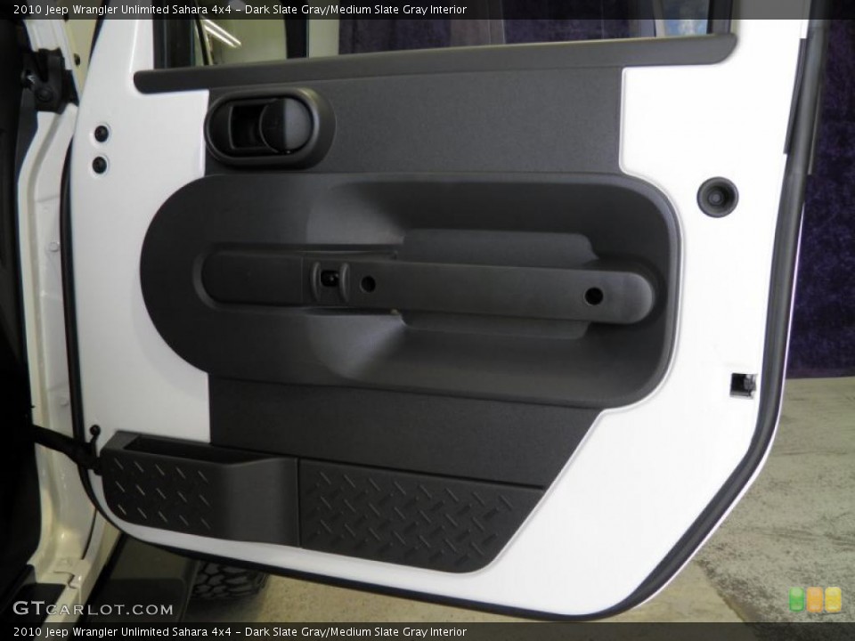 Dark Slate Gray/Medium Slate Gray Interior Door Panel for the 2010 Jeep Wrangler Unlimited Sahara 4x4 #52785680