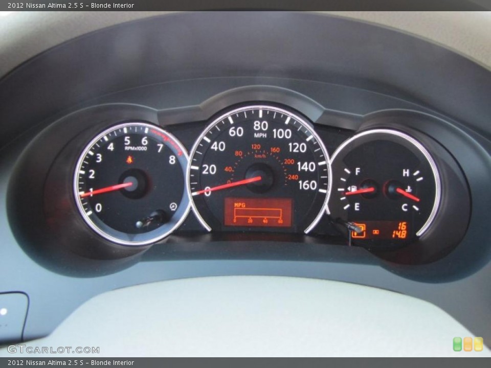 Blonde Interior Gauges for the 2012 Nissan Altima 2.5 S #52787544