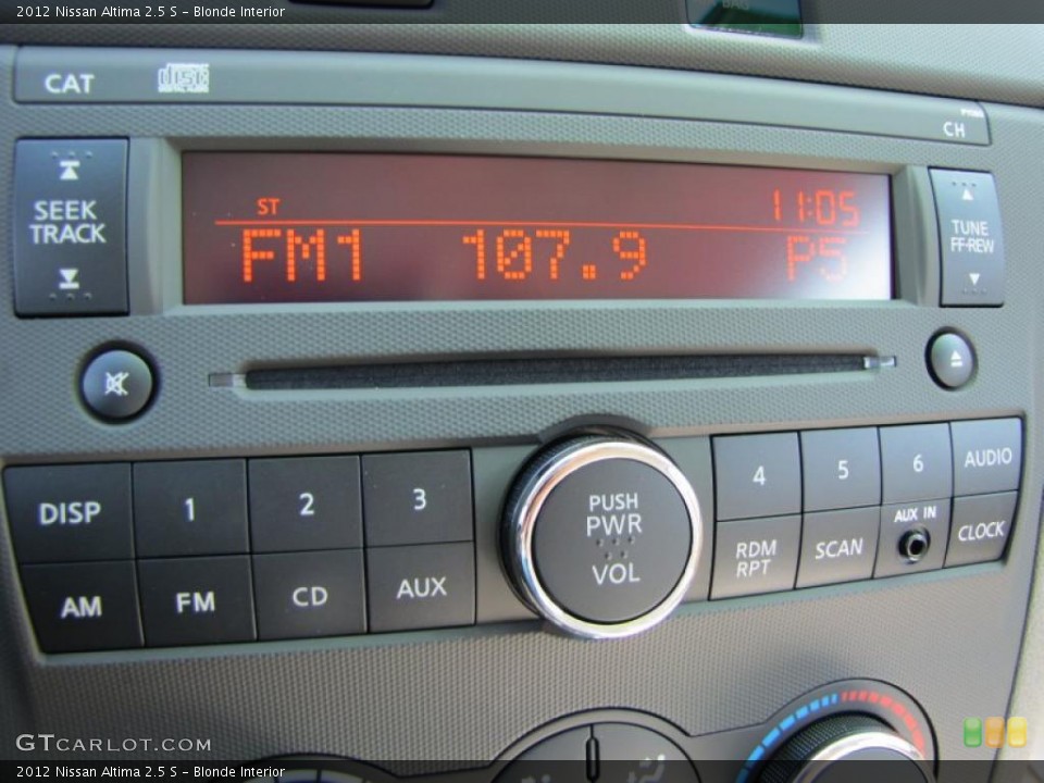 Blonde Interior Controls for the 2012 Nissan Altima 2.5 S #52787556