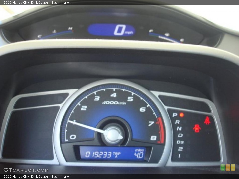 Black Interior Gauges for the 2010 Honda Civic EX-L Coupe #52788100