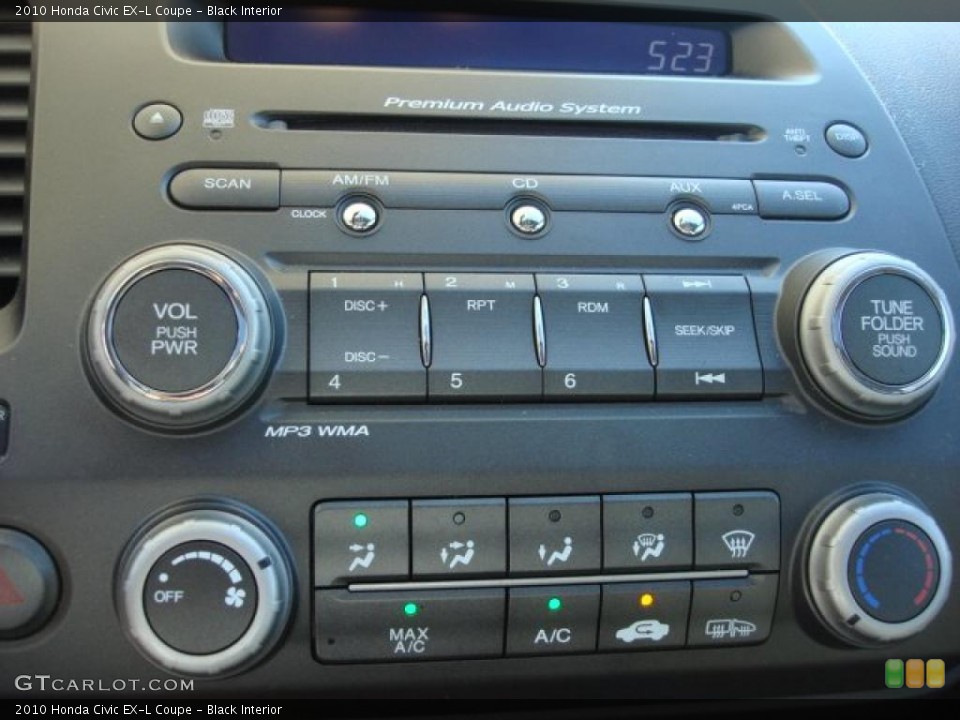Black Interior Audio System for the 2010 Honda Civic EX-L Coupe #52788108