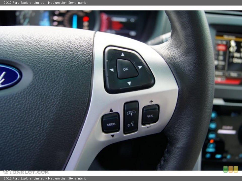 Medium Light Stone Interior Controls for the 2012 Ford Explorer Limited #52793012