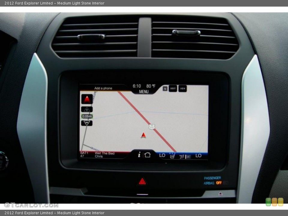 Medium Light Stone Interior Navigation for the 2012 Ford Explorer Limited #52793036